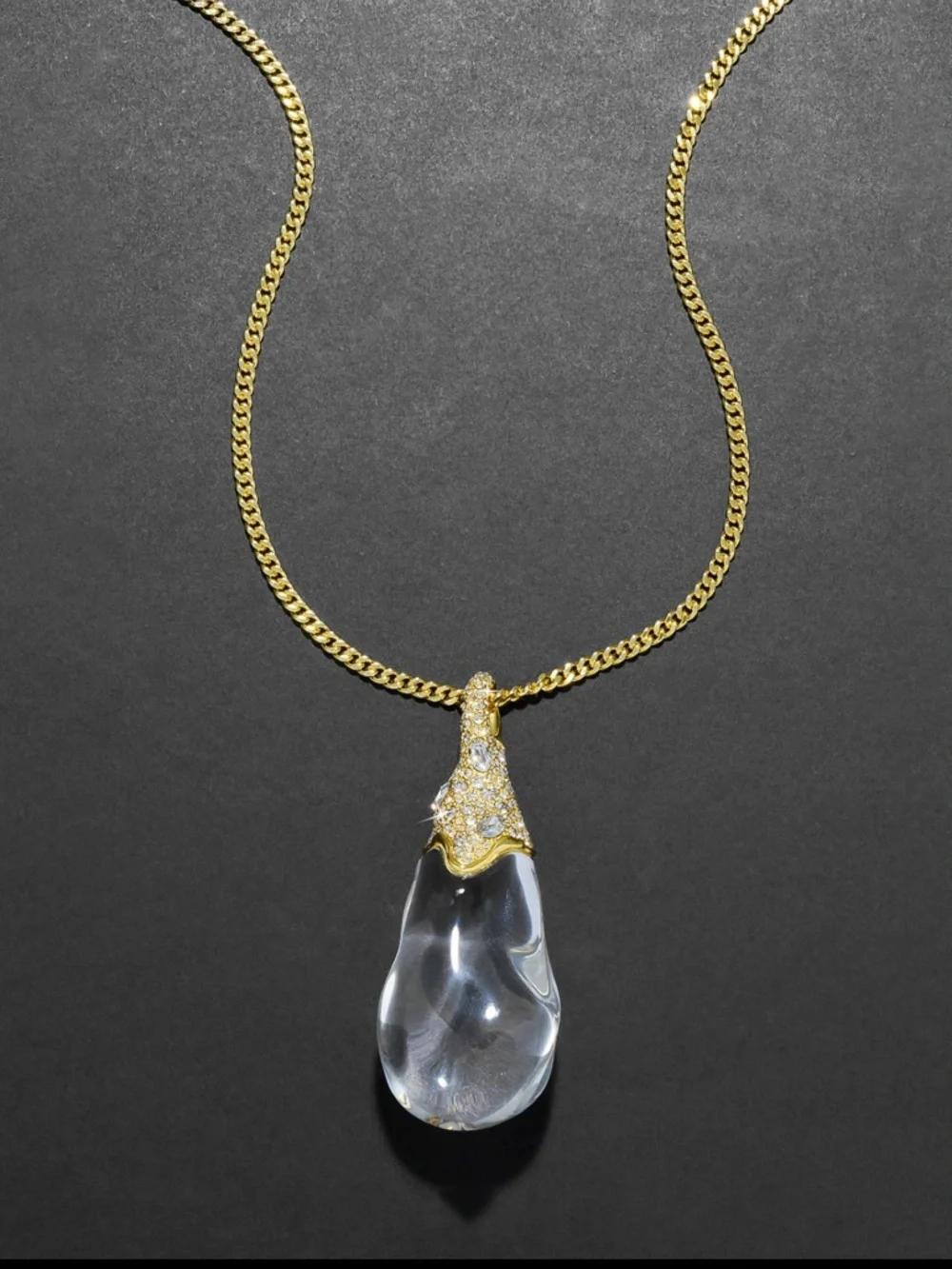 Alexis Bittar Liquid Lucite Crystal Pavé
Teardrop Necklace - Picture 1 of 7